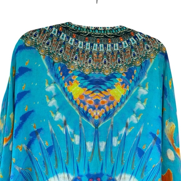 Camilla Short Lace Up Kaftan in "Take My Hand". One Size - Picture 6 of 14